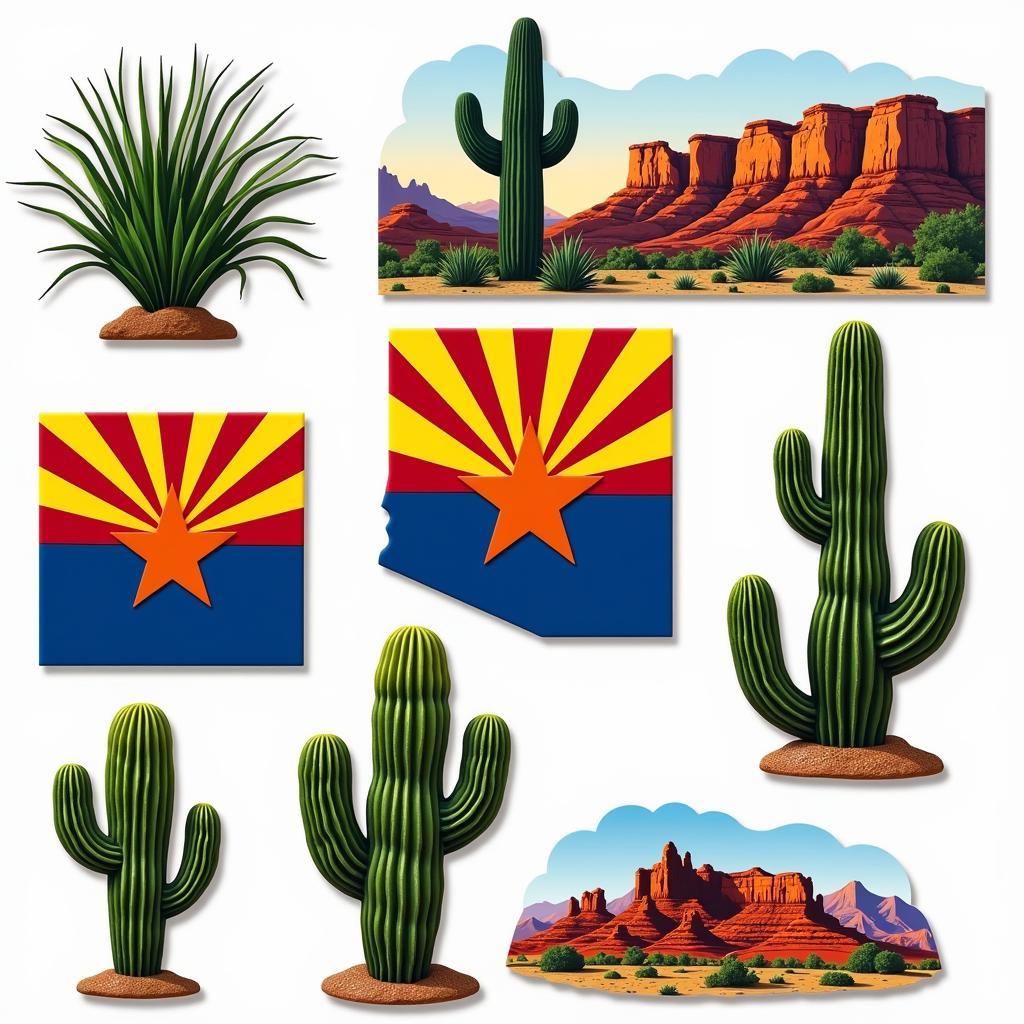 A Diverse Collection of Arizona Magnets