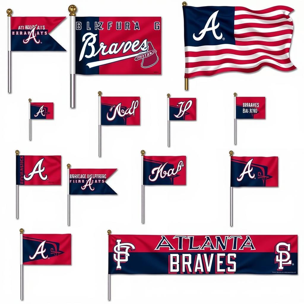 Variations of Atlanta Braves Flags