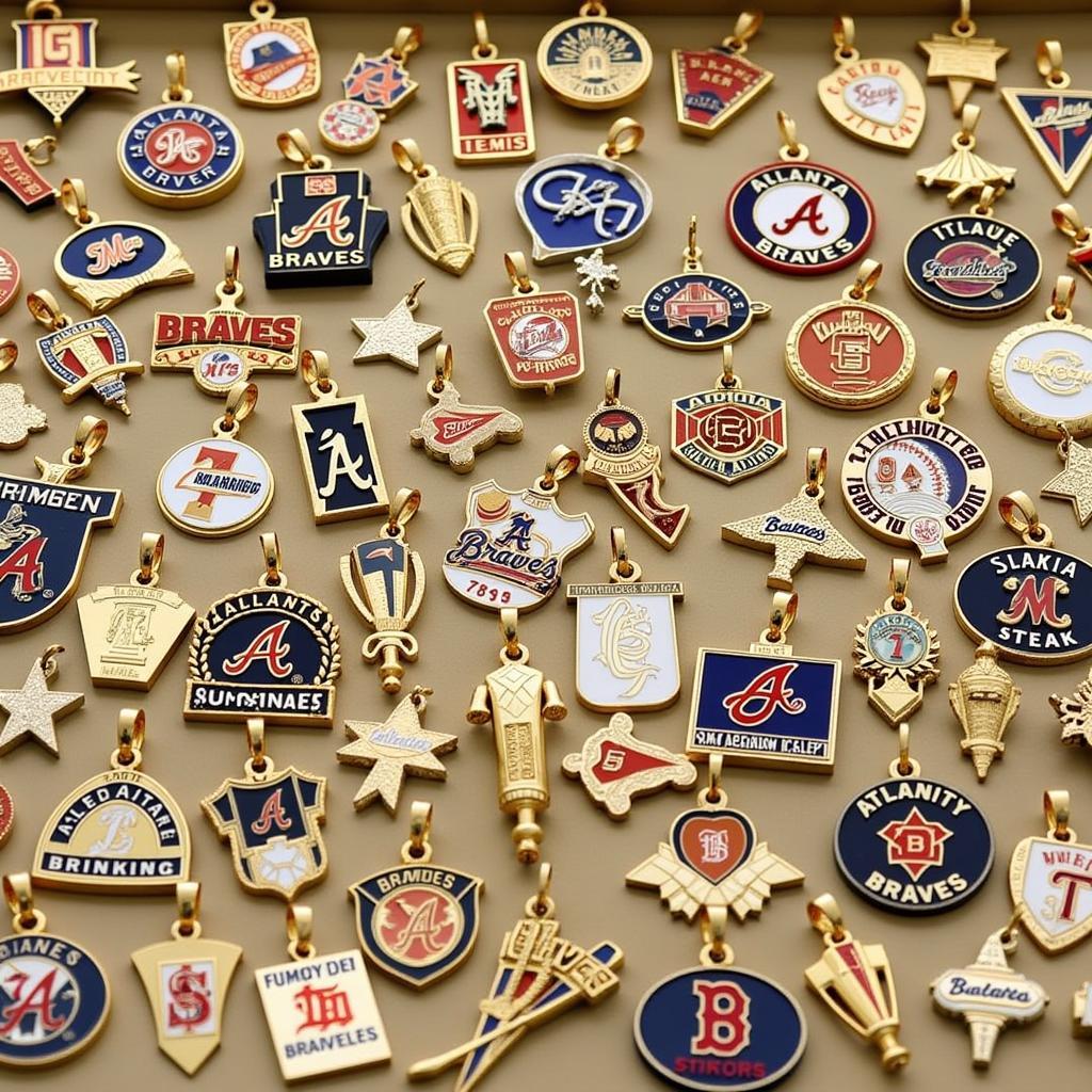 Collection of Atlanta Braves Gold Pendants