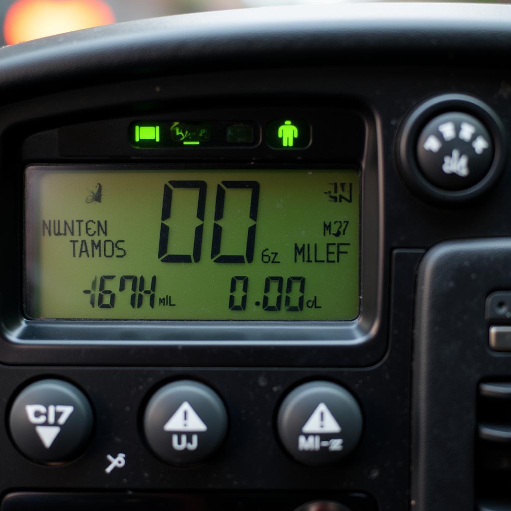 Close-up view of a taxi meter in Atlanta