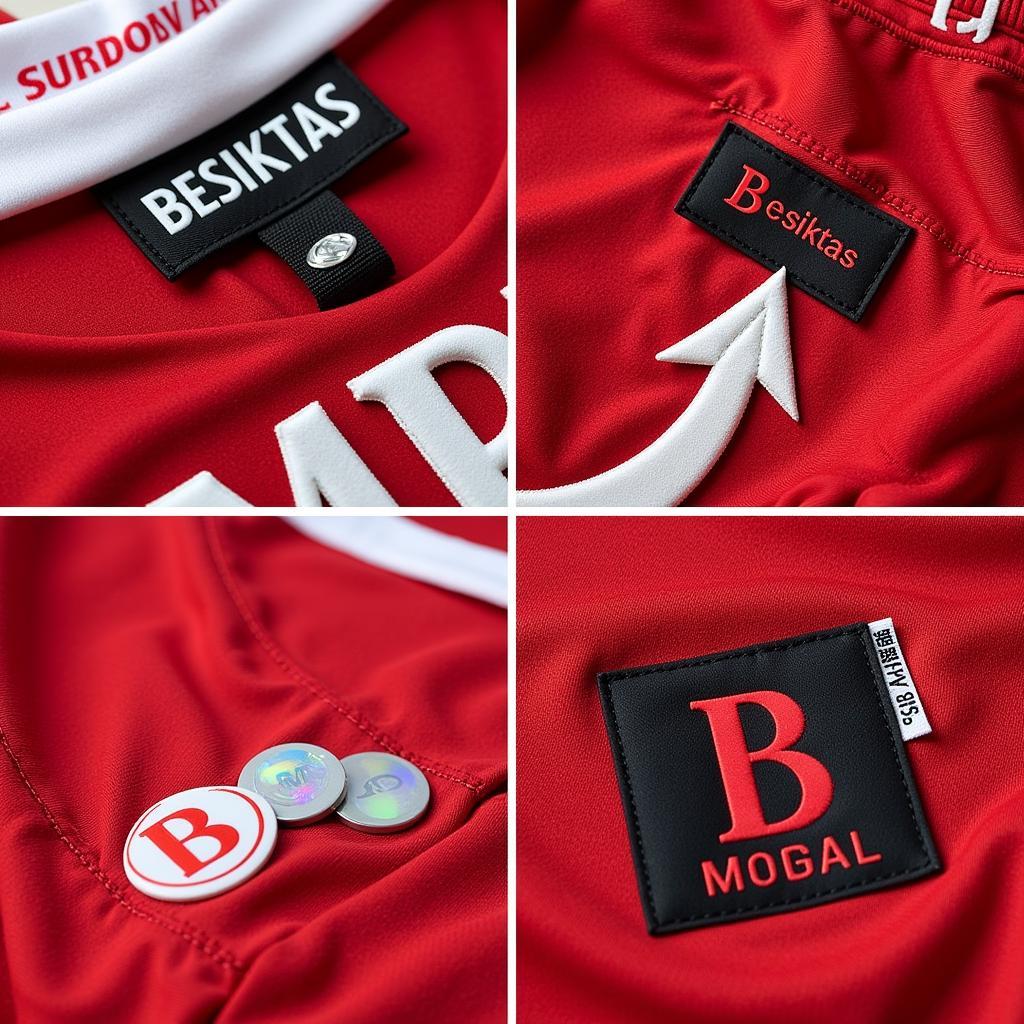 Authentic Besiktas Broadcast Shirt Details and Tags