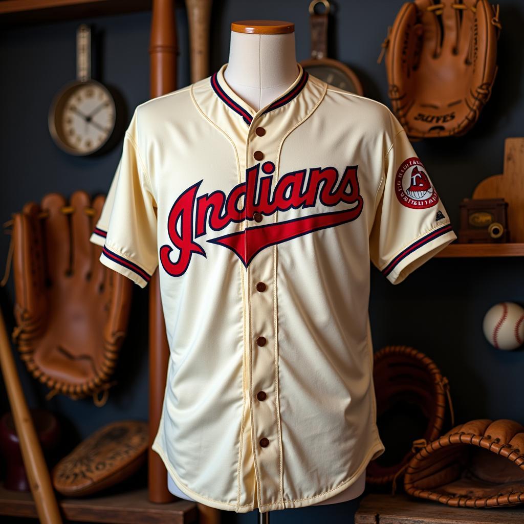 Authentic Cleveland Indians Jersey in Vintage Style