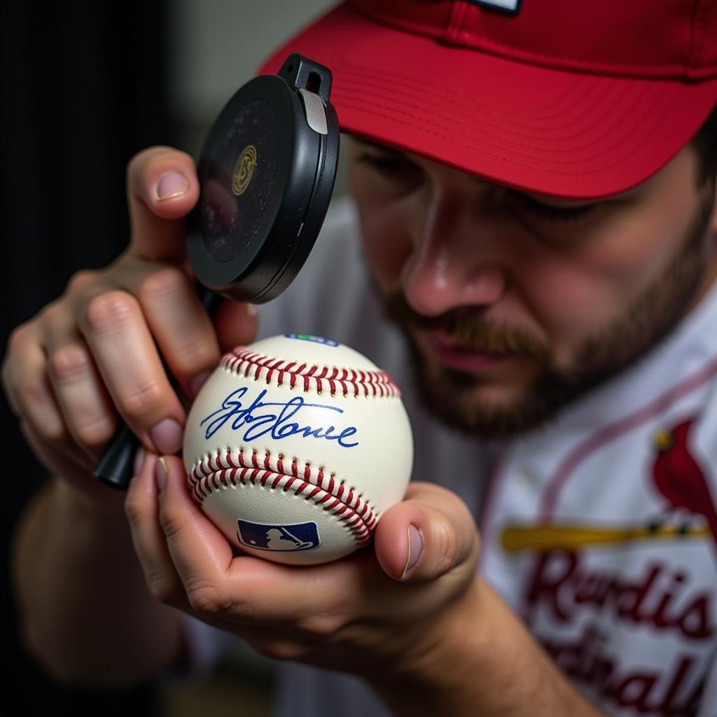 Authenticating a St. Louis Cardinals Autographed Baseball