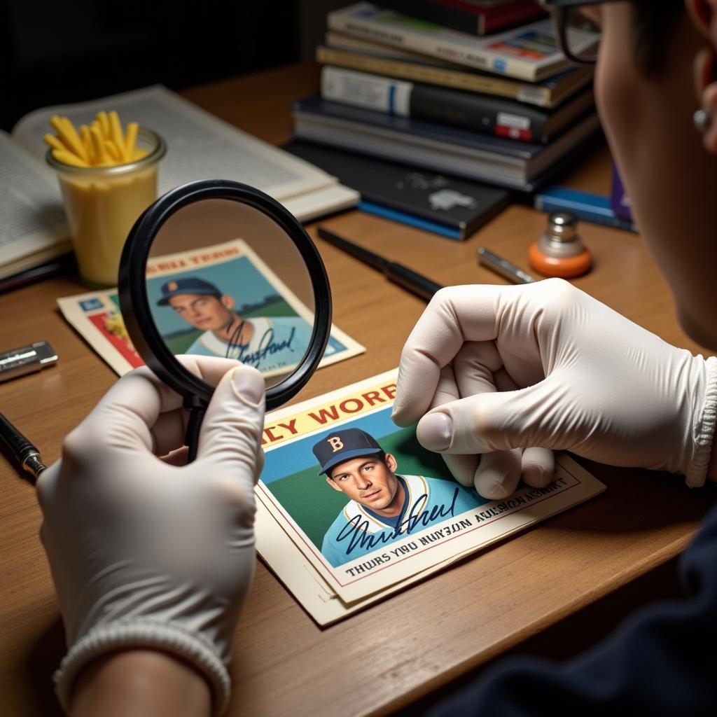 Authenticating a Thurman Munson Autographed Baseball Card