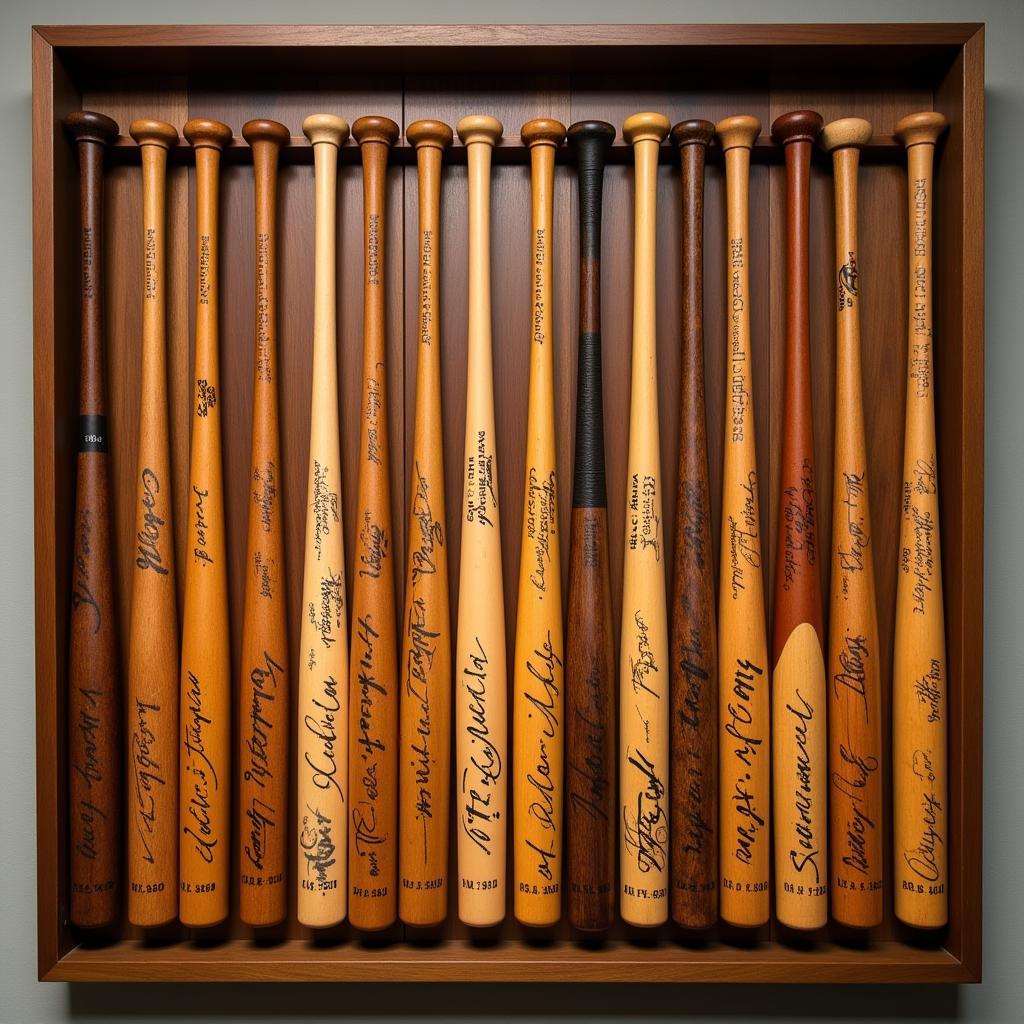 Diverse Autographed Baseball Bat Collection