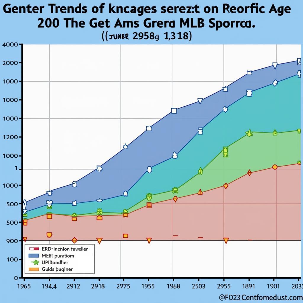 Chart showing the average age of MLB players over time