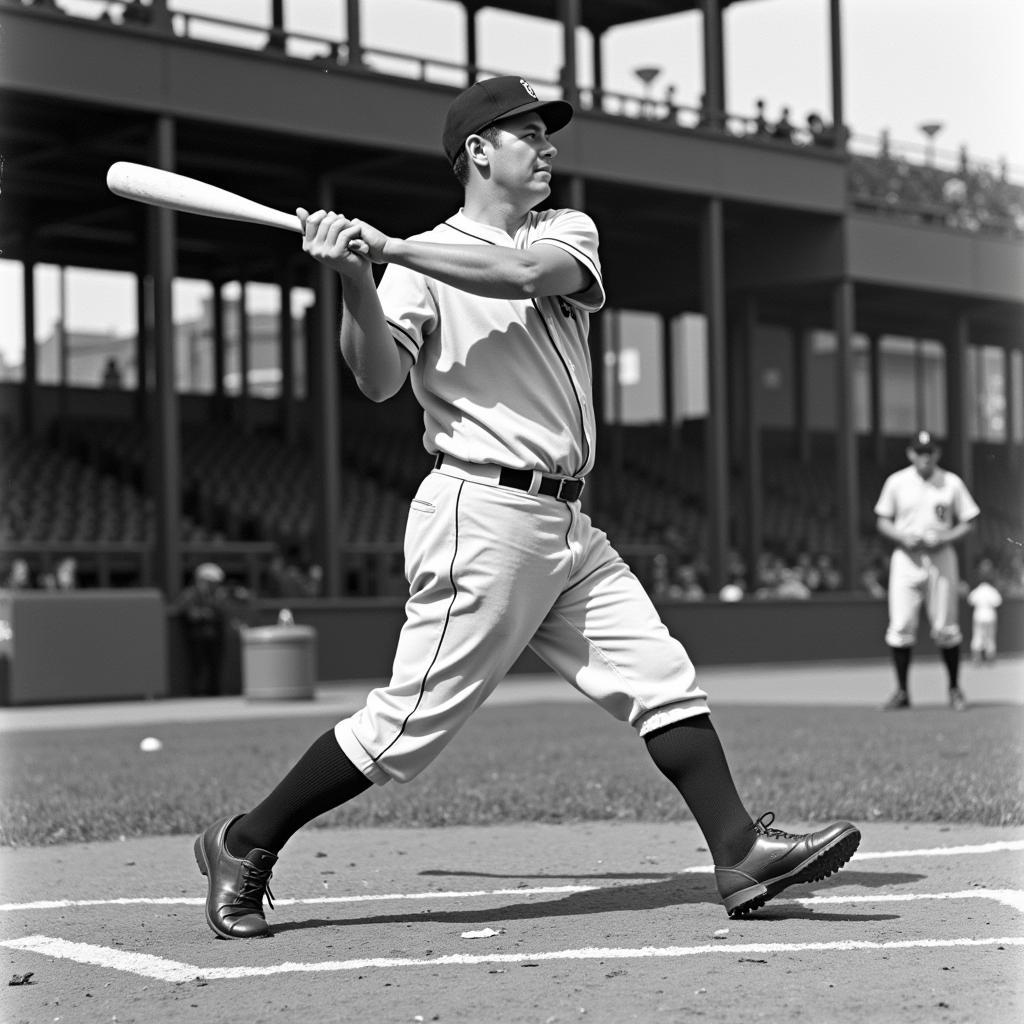 Babe Ruth hitting a grand slam