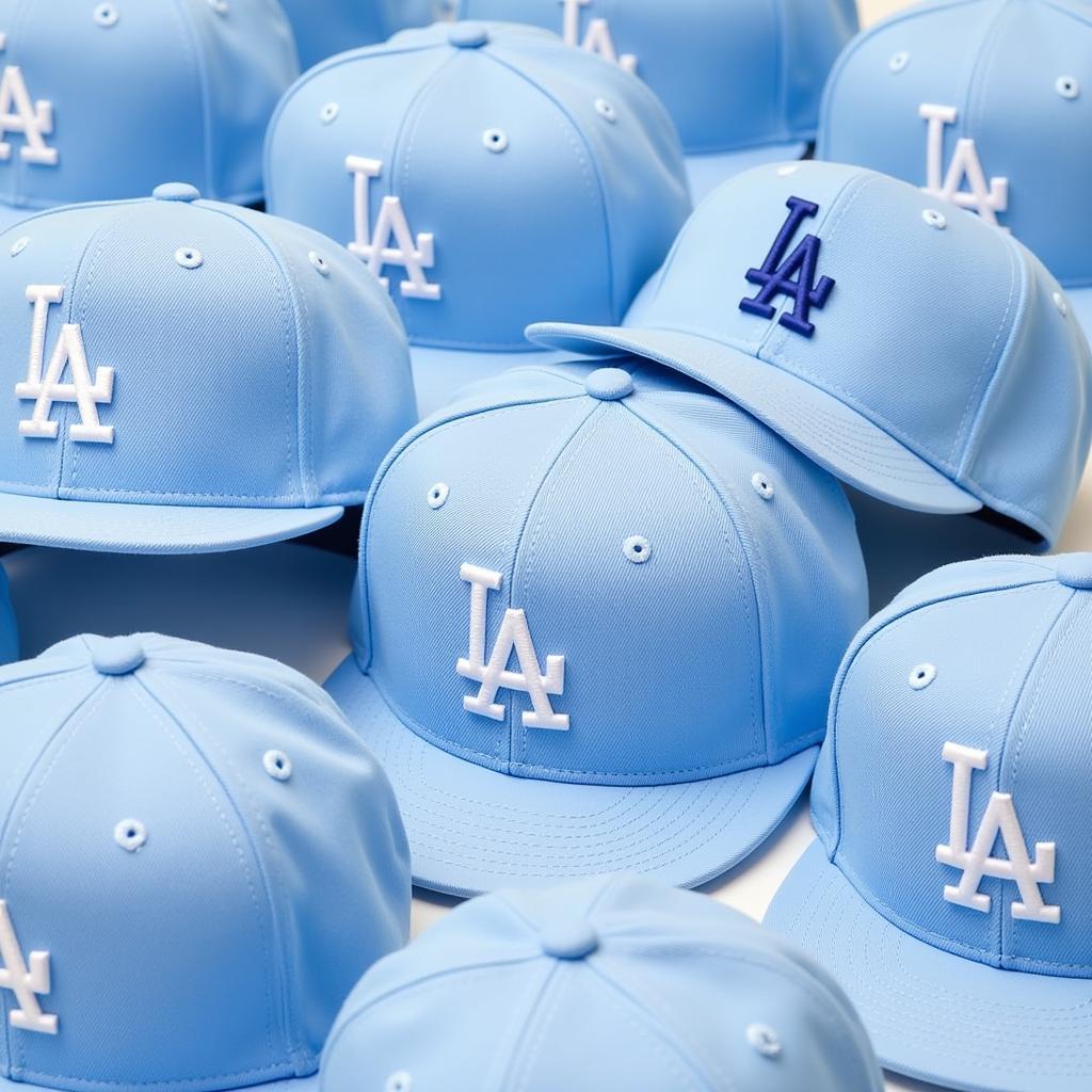 Different Styles of Baby Blue Dodgers Hats