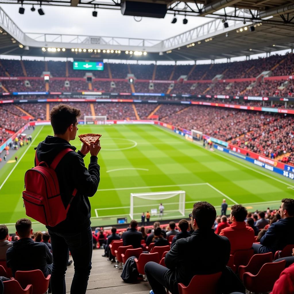 Backpack Pizza at Besiktas Stadium