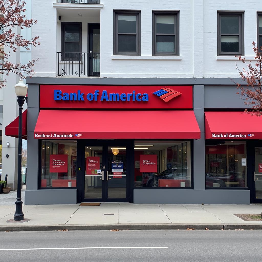 Bank of America branch exterior on Main Street, Flushing