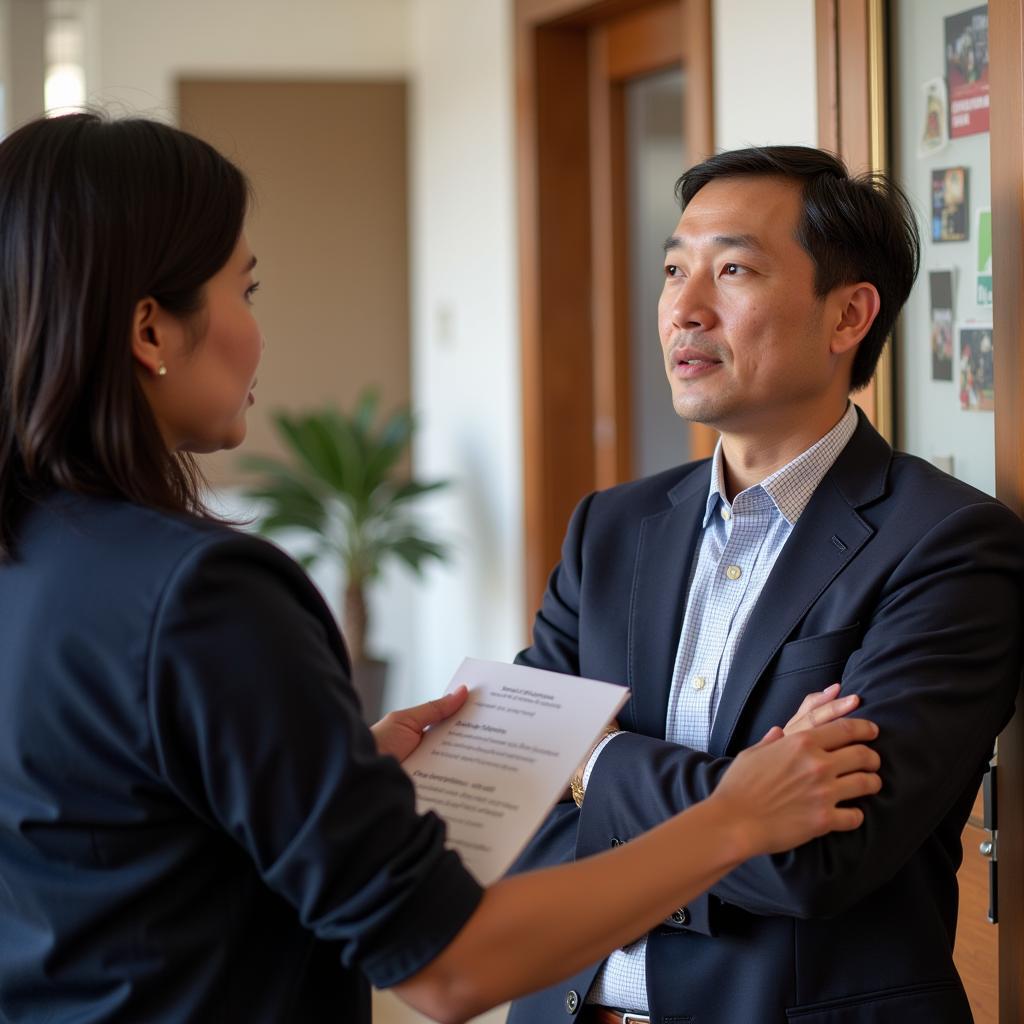 Barry Chang meeting with his constituents