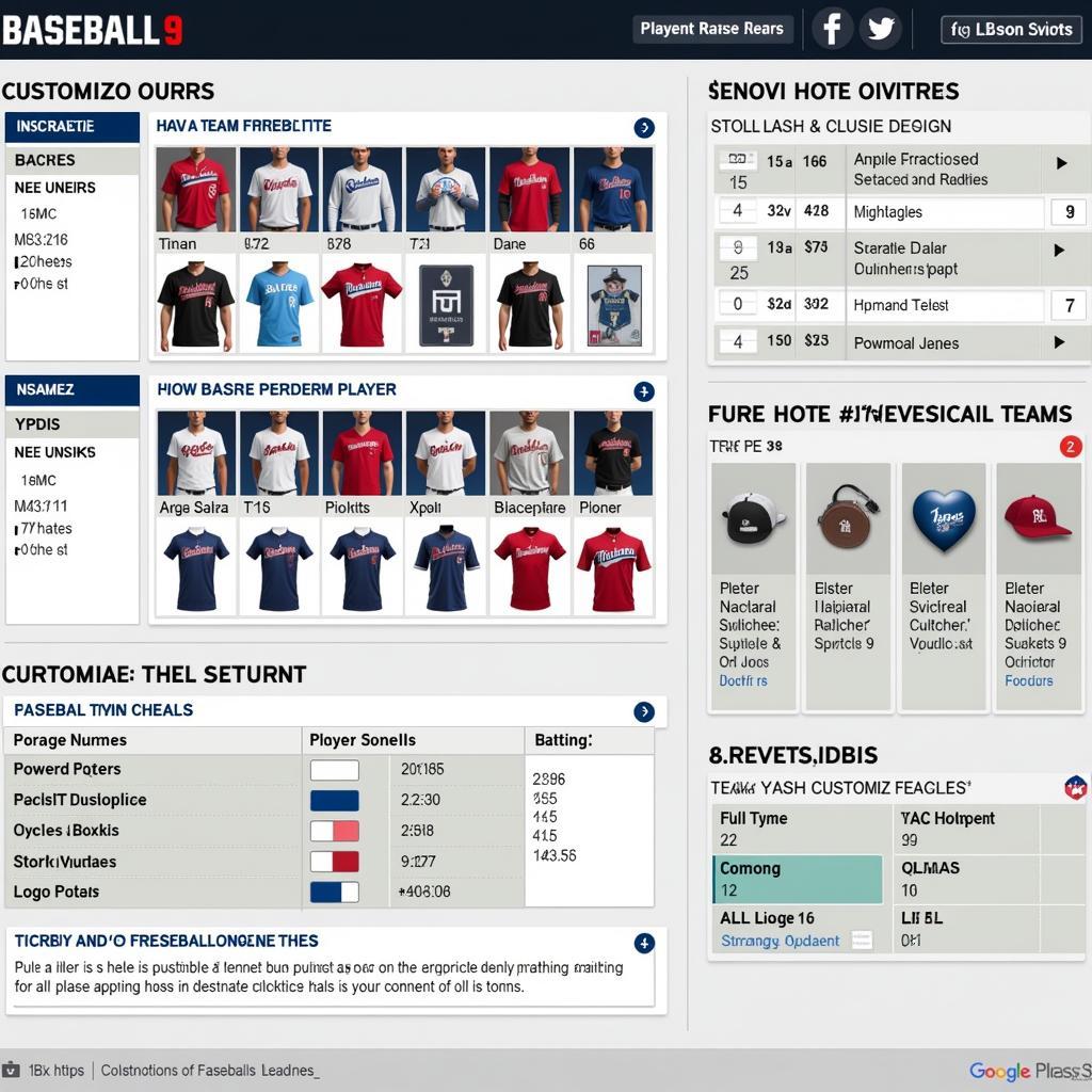 Customizing your Baseball 9 team