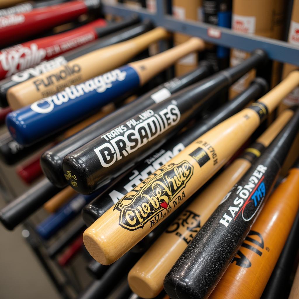 Display of baseball bats