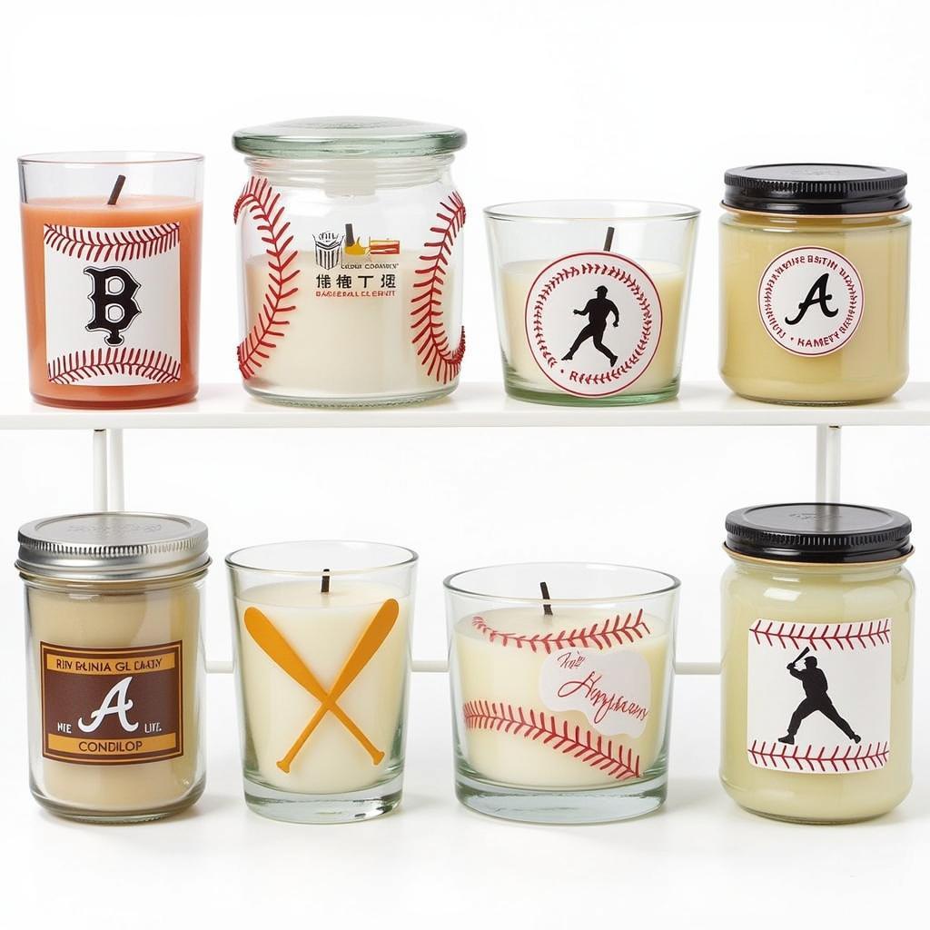 Assortment of baseball candles