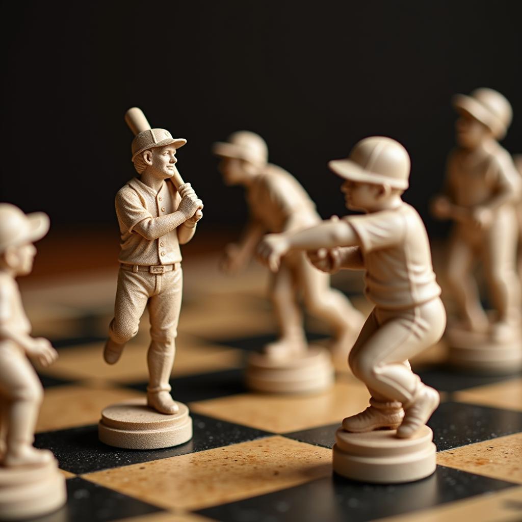 Baseball chess set design