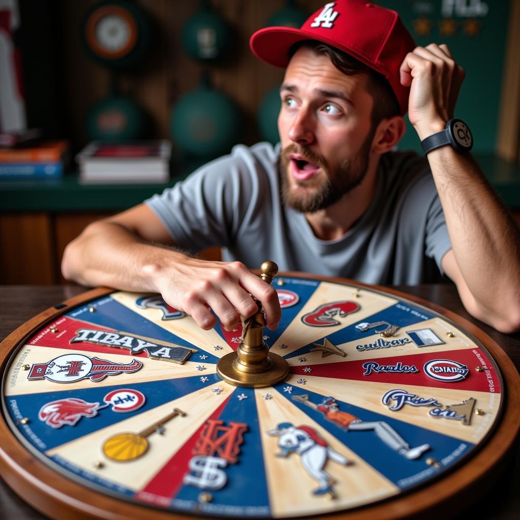 Baseball Fan Spinning Wheel