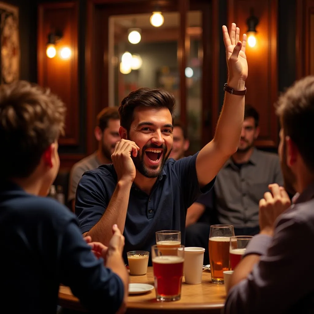 Baseball Fan Participating in Trivia Night