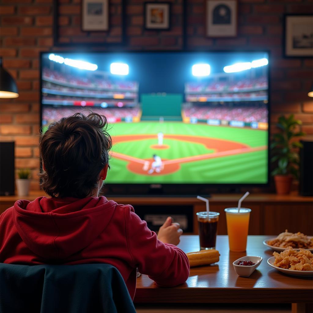 Baseball Fan Watching Game