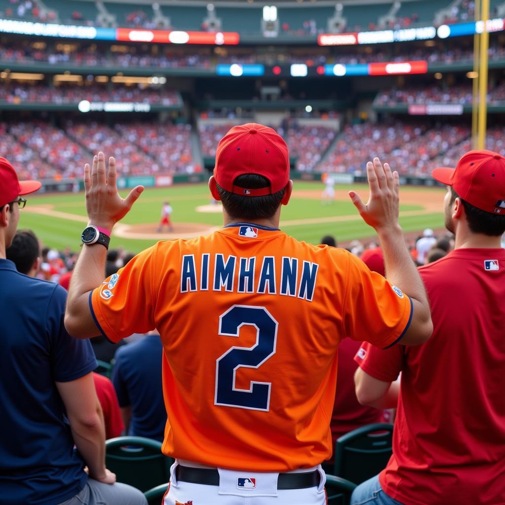 Baseball Fan Sporting a Team T-Shirt