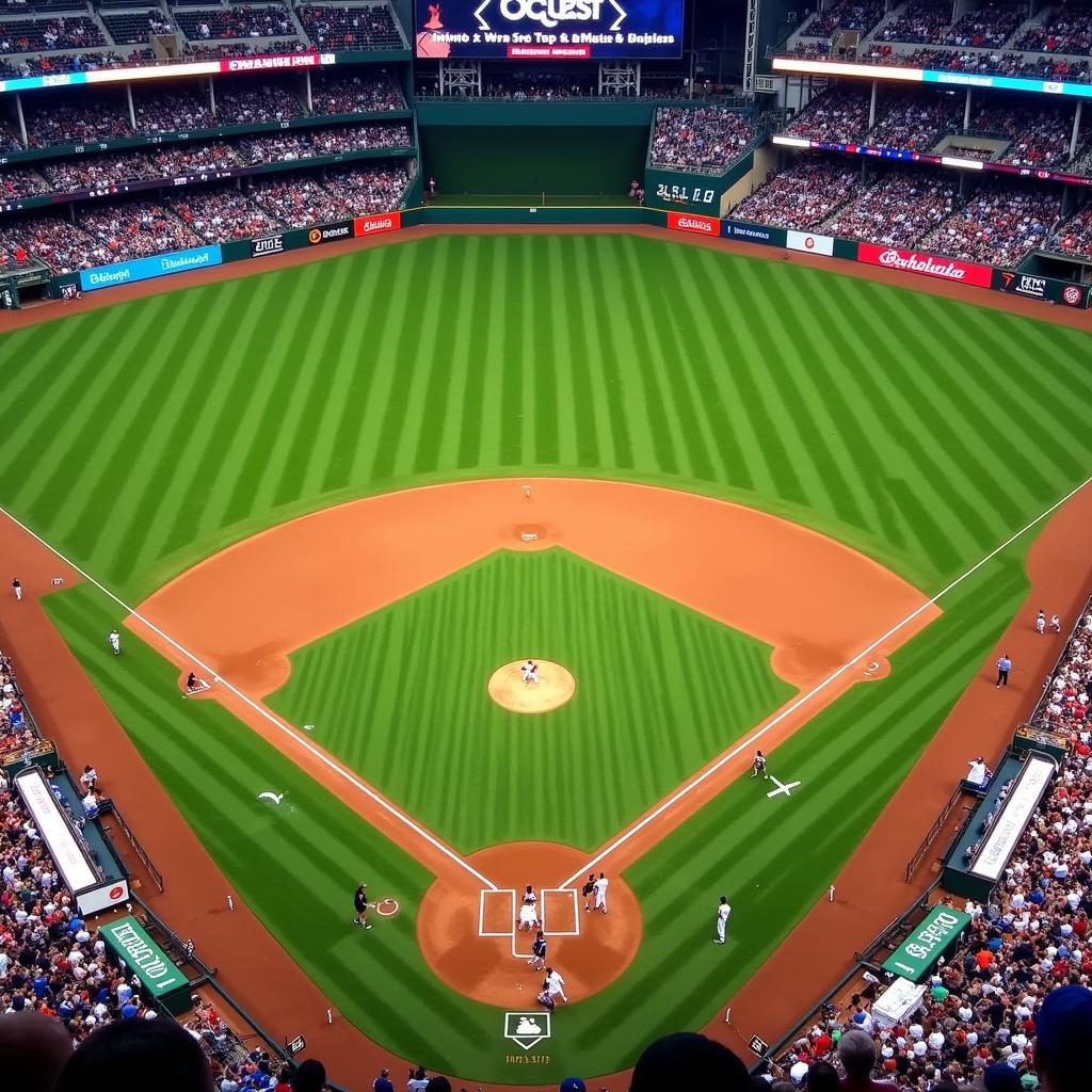 Aerial View of a Baseball Field