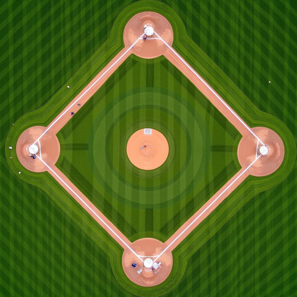 Aerial View of a Baseball Field