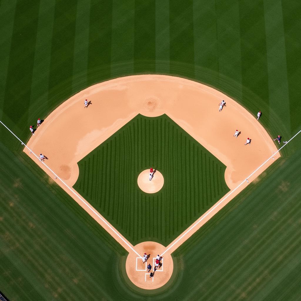 Baseball Field with Players