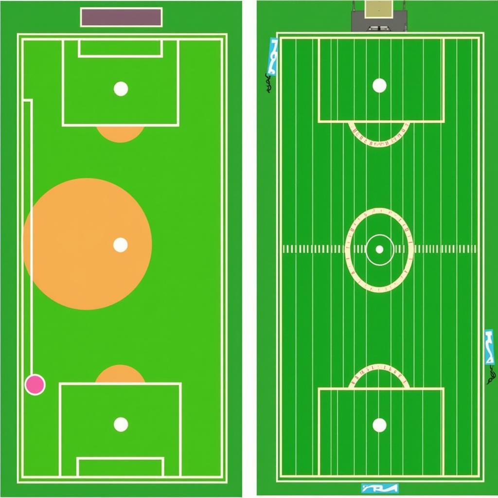 Comparing Baseball and Football Fields