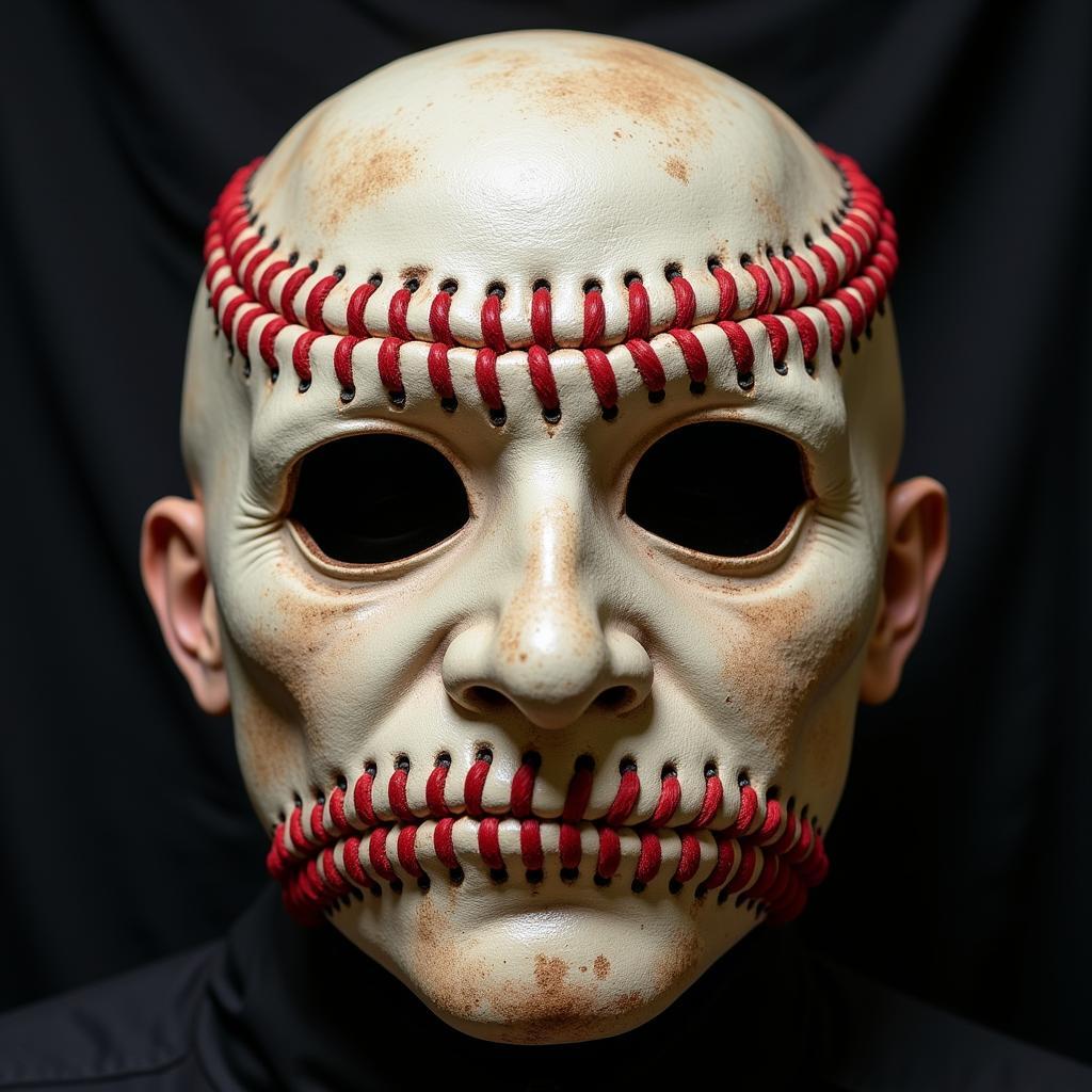 Realistic Baseball Halloween Mask