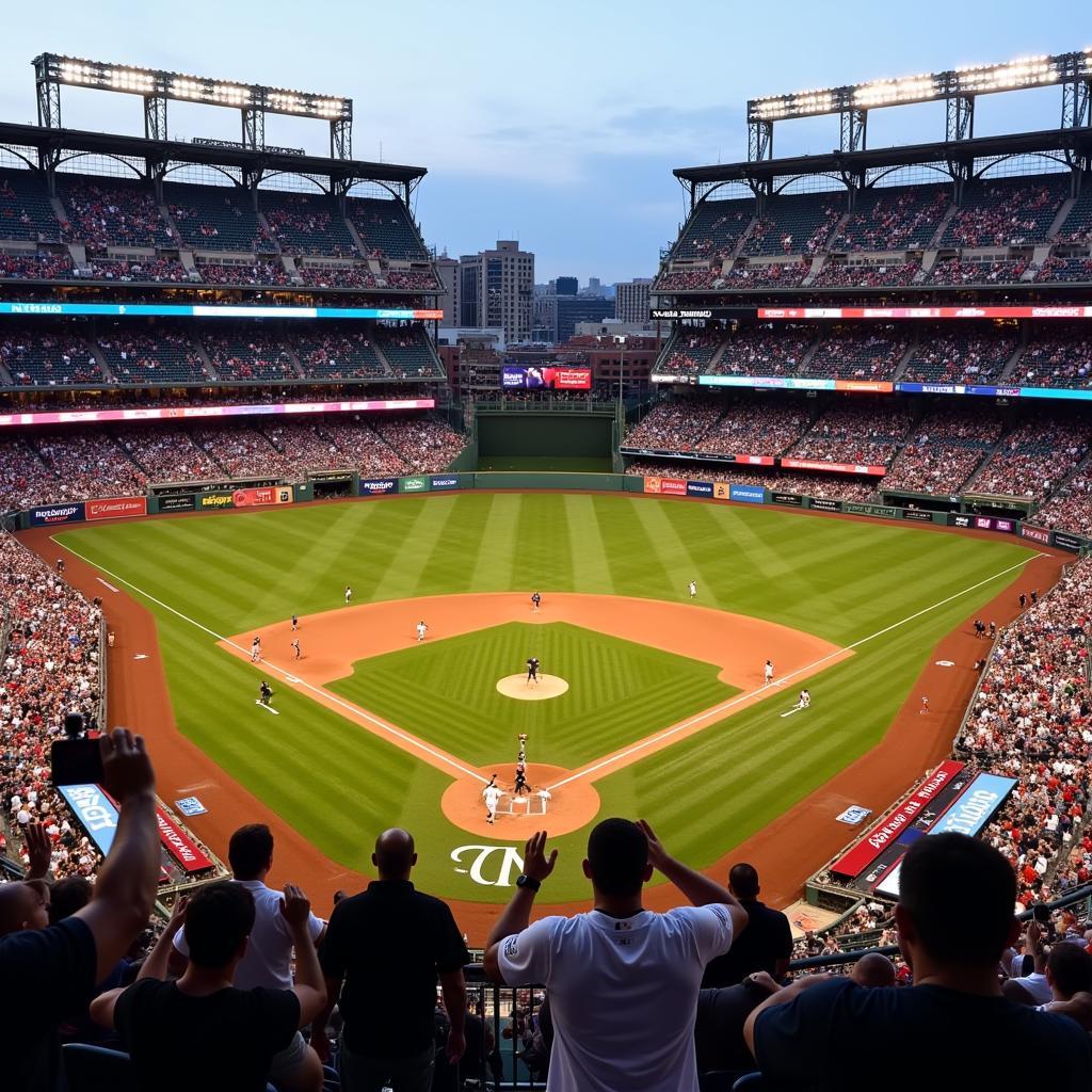 Baseball Stadium Grand Slam Celebration