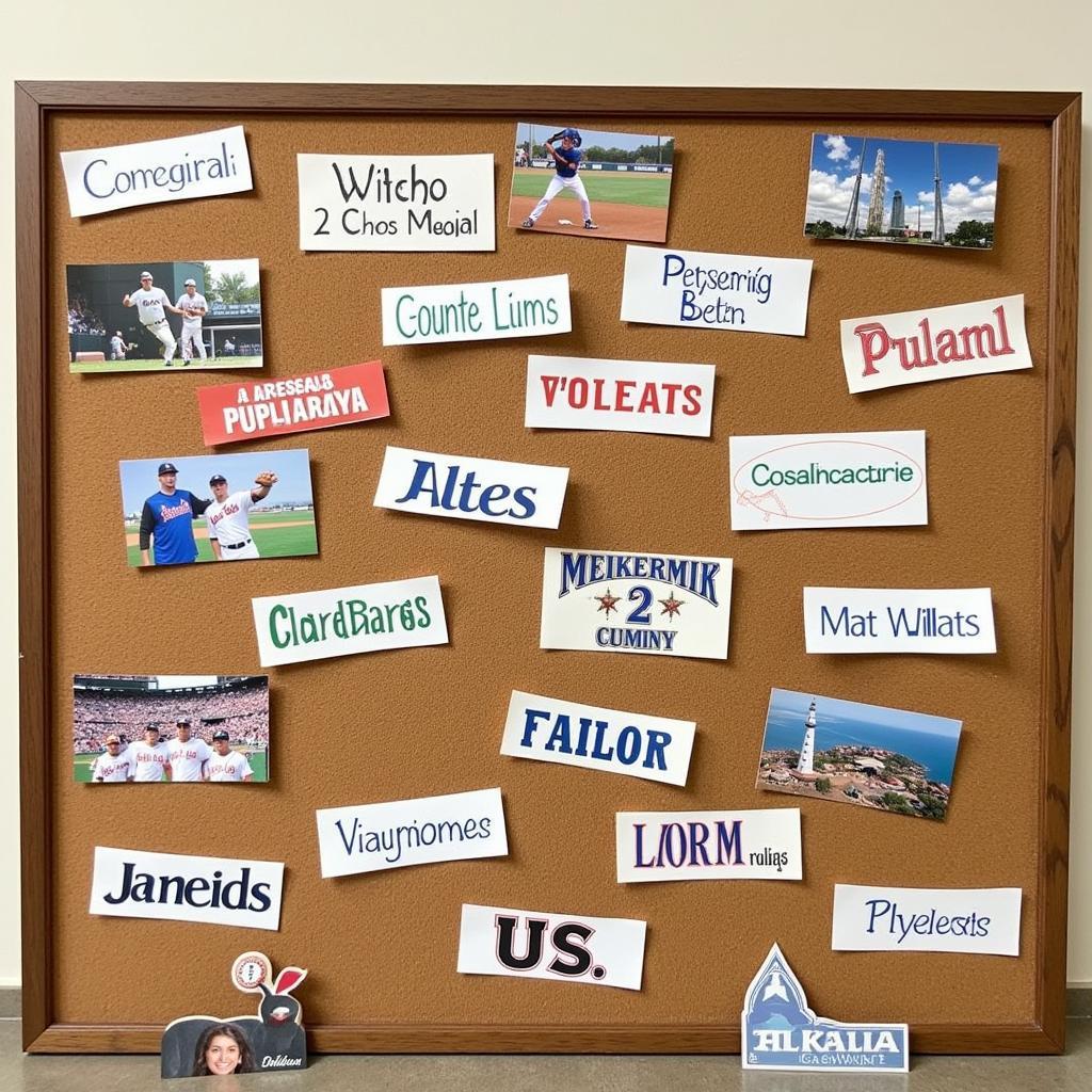 Baseball Team Name Inspiration Board