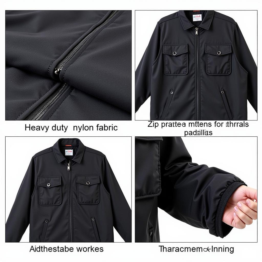 Close-up view of a baseball umpire jacket highlighting its key features