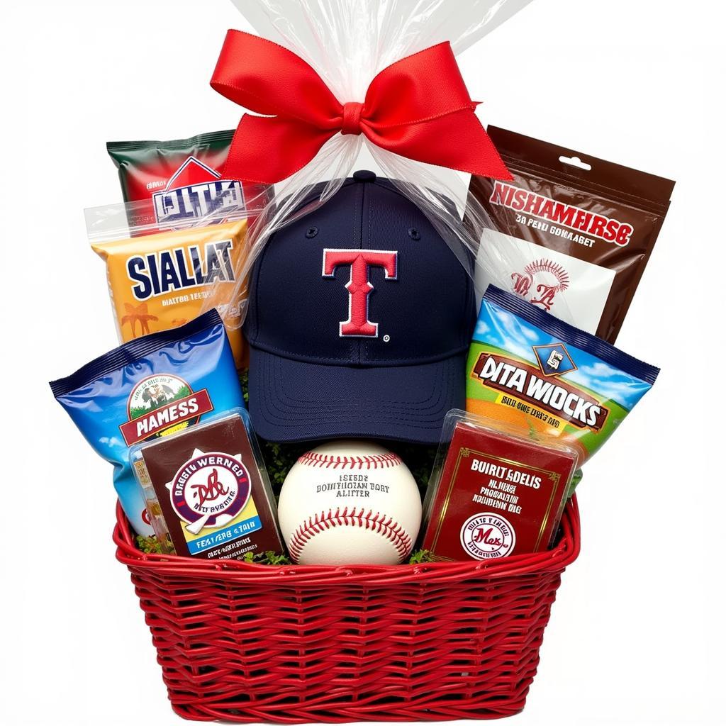 Baseball Valentine's Day Gift Basket