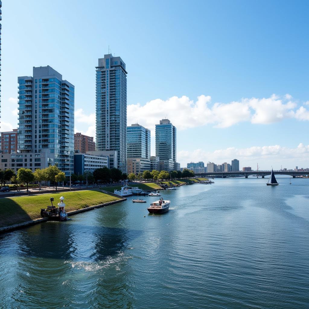 Panoramic View of Bayside Philadelphia Waterfront