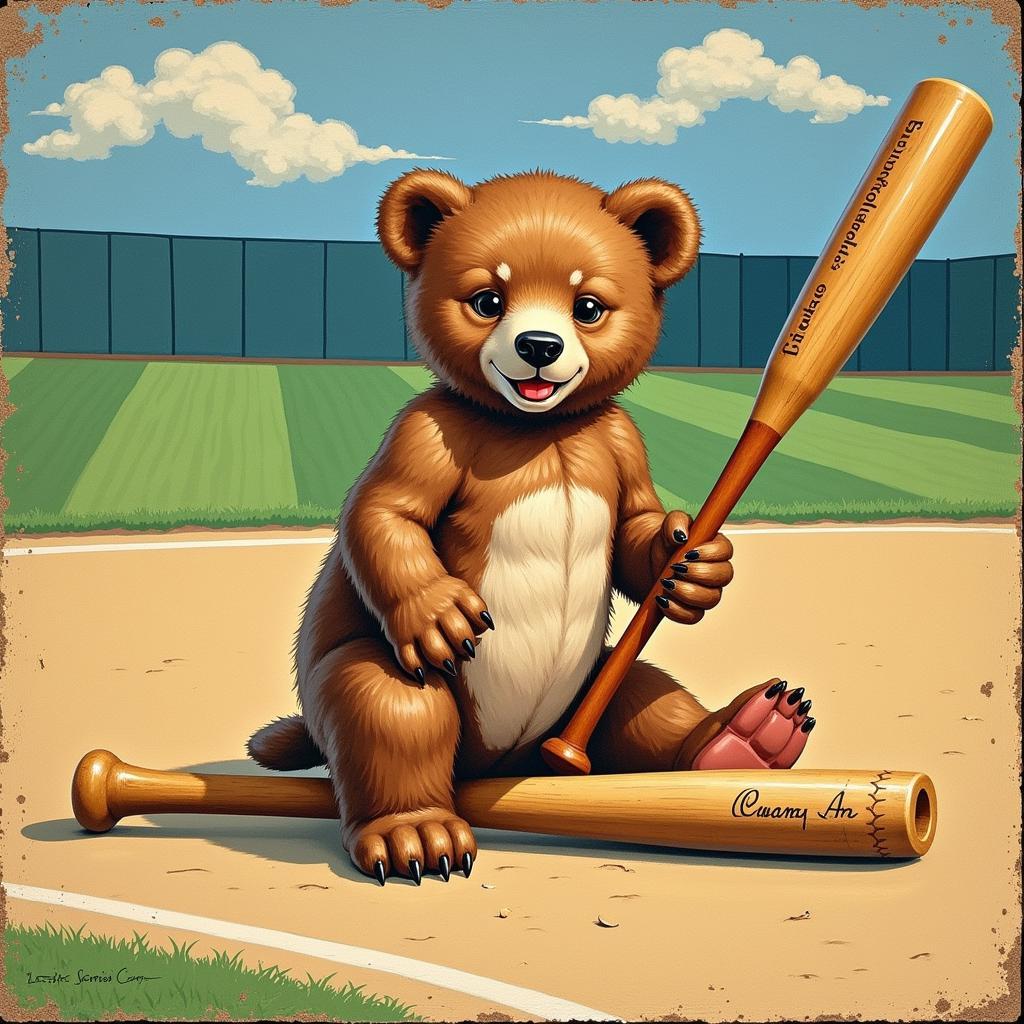 Debut of the Chicago Cubs Bear Cub Logo