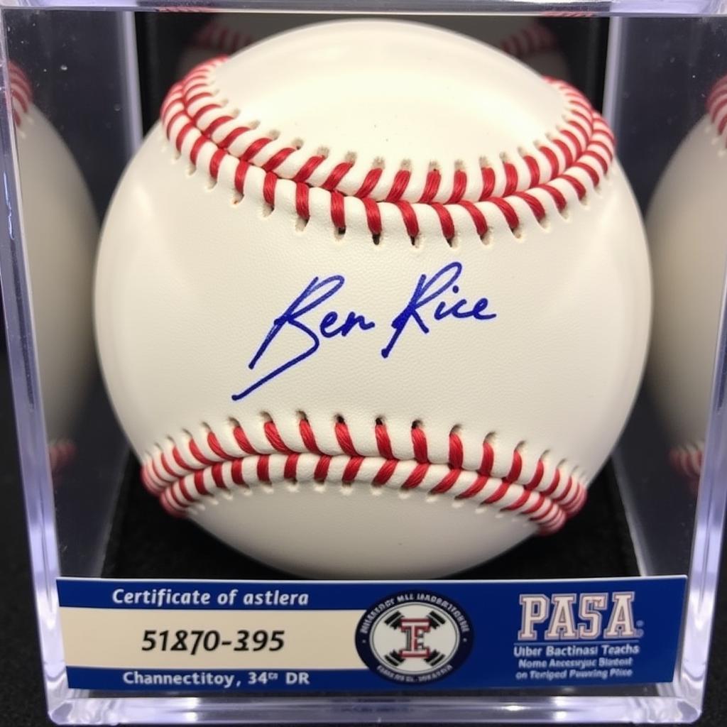 Ben Rice Signed Baseball with Authentication