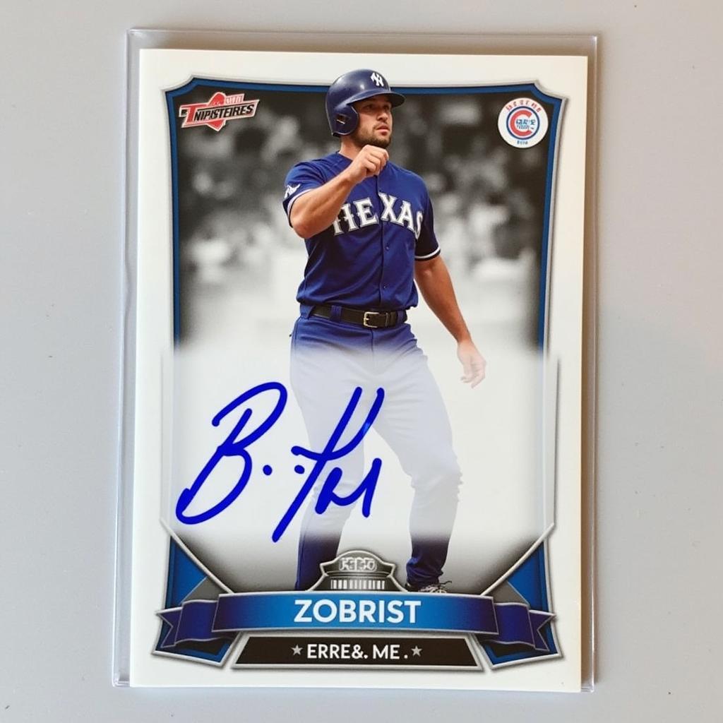 Autographed Ben Zobrist Baseball Card