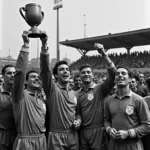 Beşiktaş Players Celebrating Their 1947 Victory