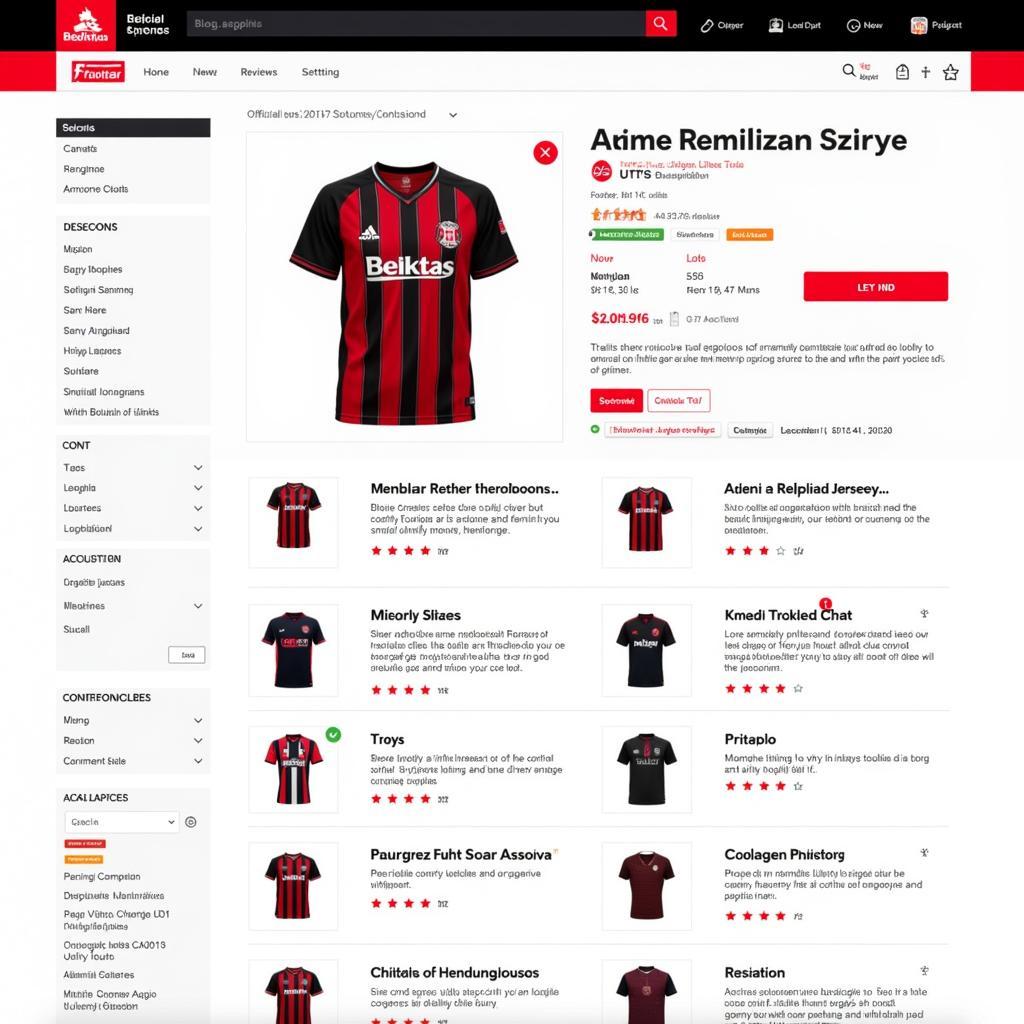 Besiktas Anime Replica Jerseys Online Store