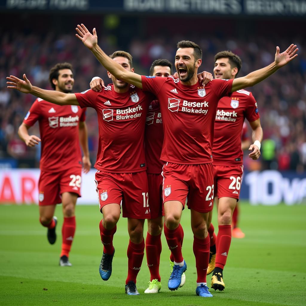 Besiktas Attackers Celebrating a Goal