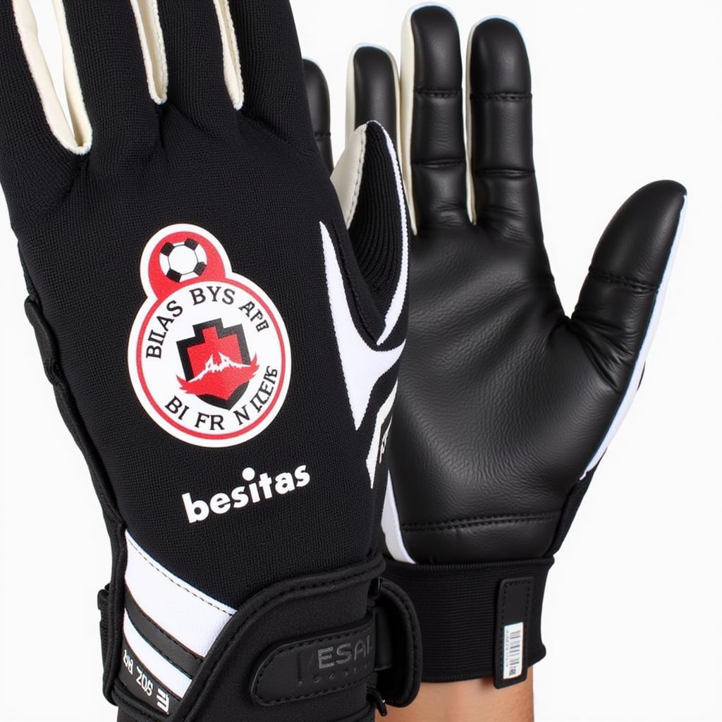 Black and White Besiktas Baserunner Gloves Design