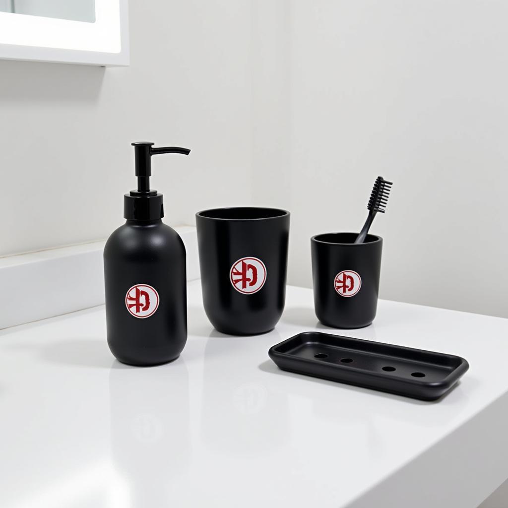 Bathroom accessories with Besiktas logo