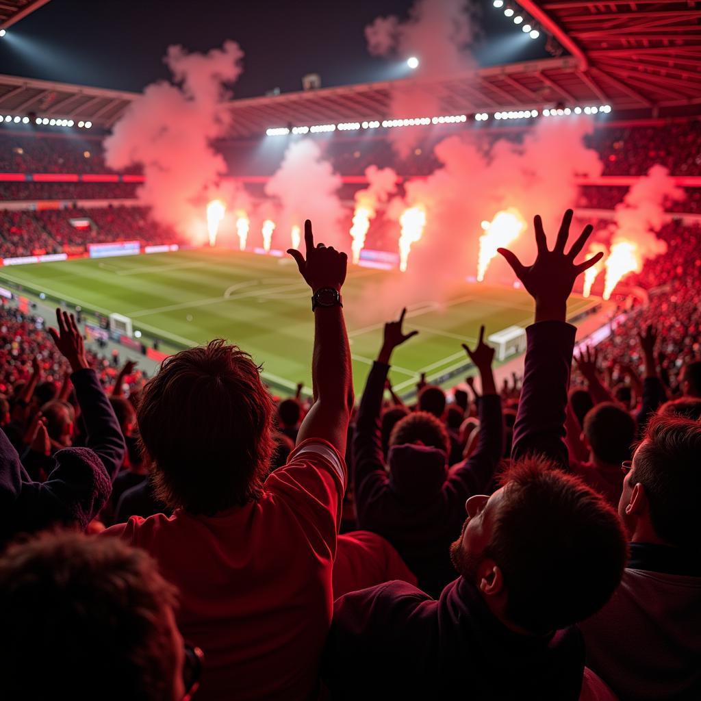 Besiktas Çarşı Chanting in the Stands