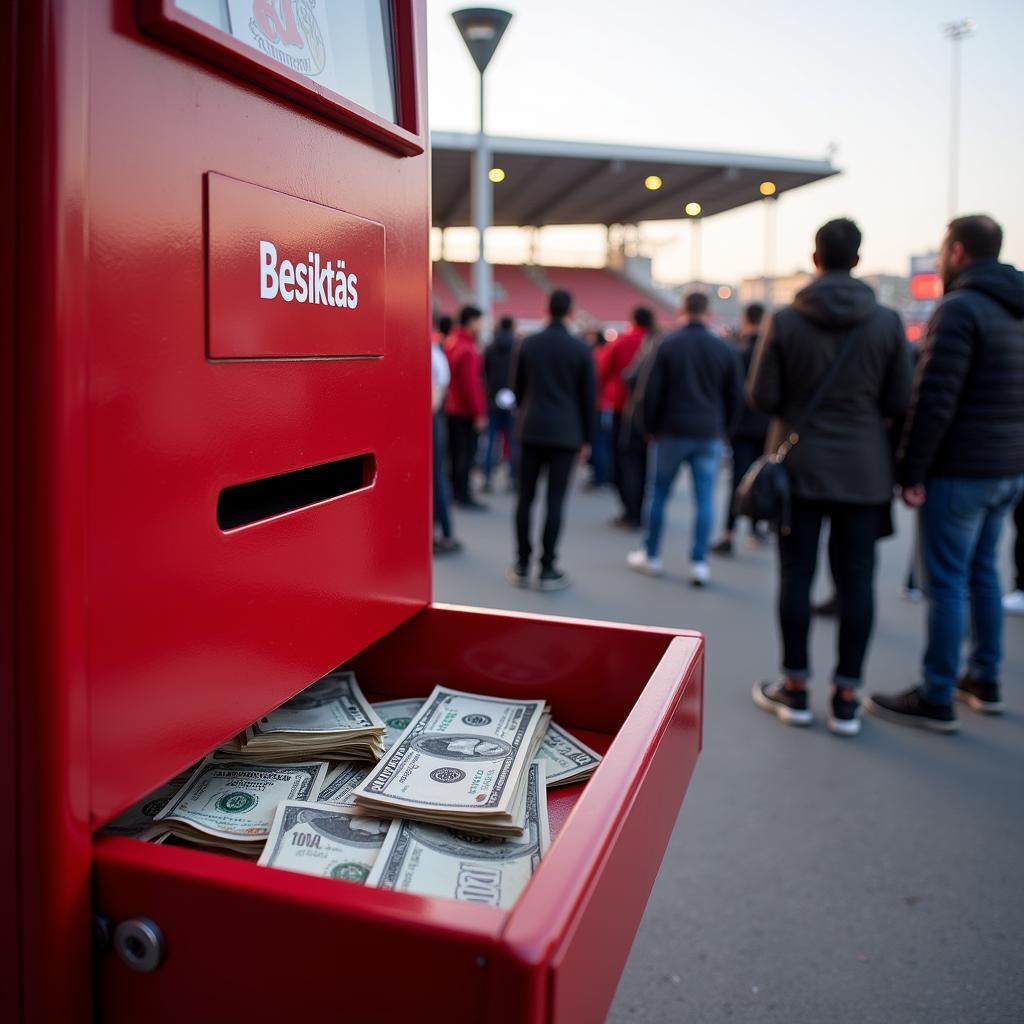 Beşiktaş Cash Box Money Tray at Vodafone Park Stadium