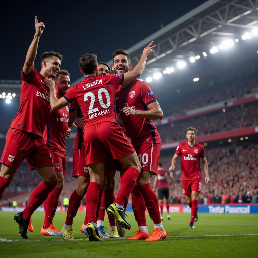 Beşiktaş Celebrating a Goal