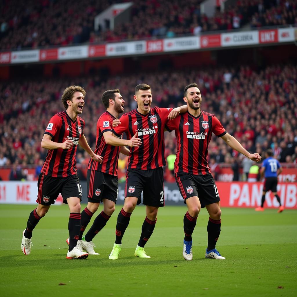 Beşiktaş Players Celebrating a Goal