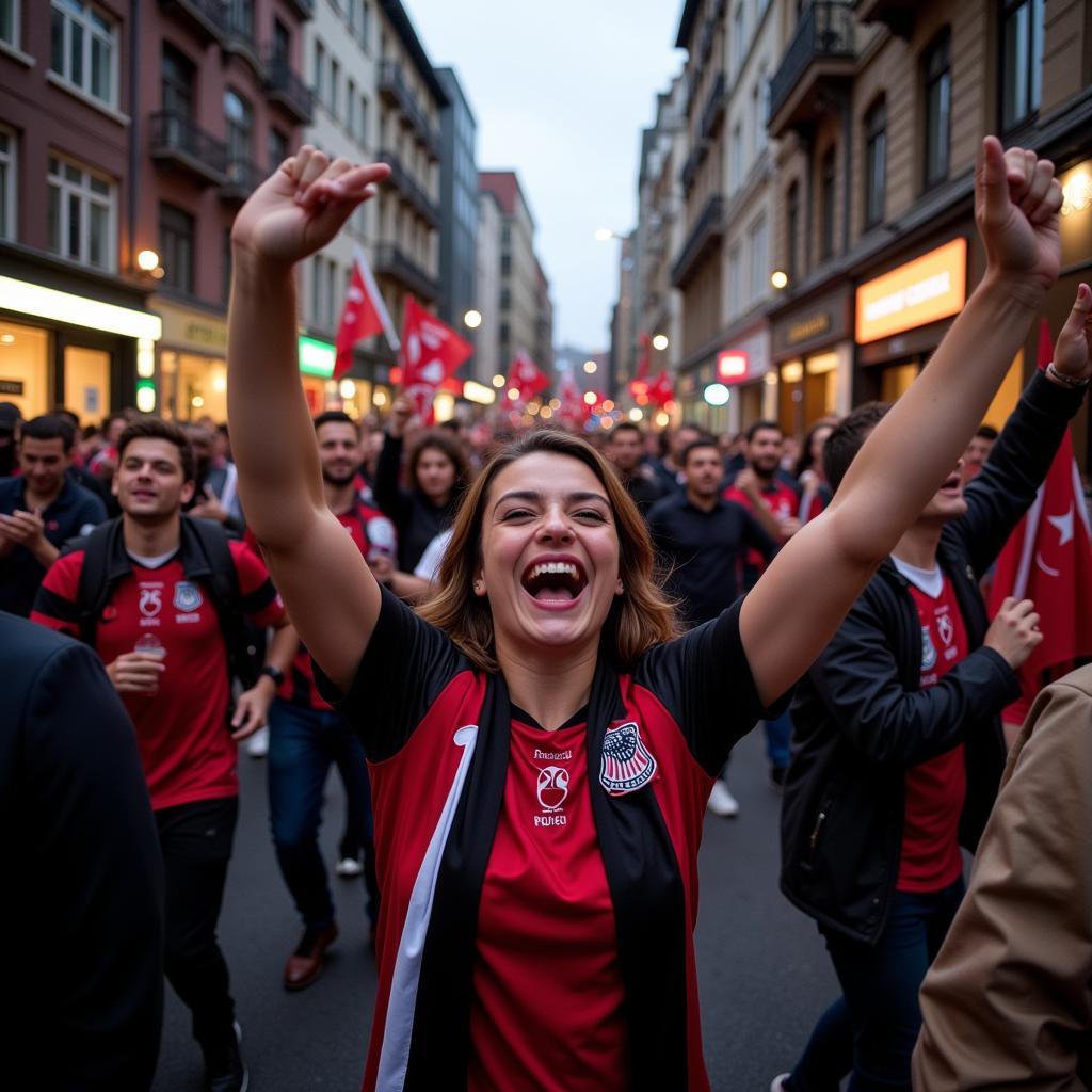 Celebrating Besiktas Victory on the Streets of New York