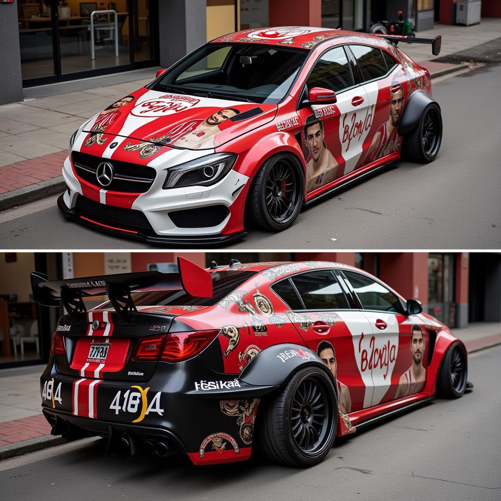 Close-up of the Besiktas-themed Charger Liberty Walk details