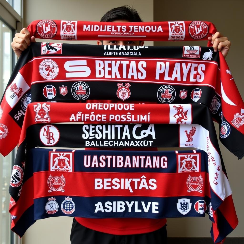 Besiktas Collector Displaying Scarves