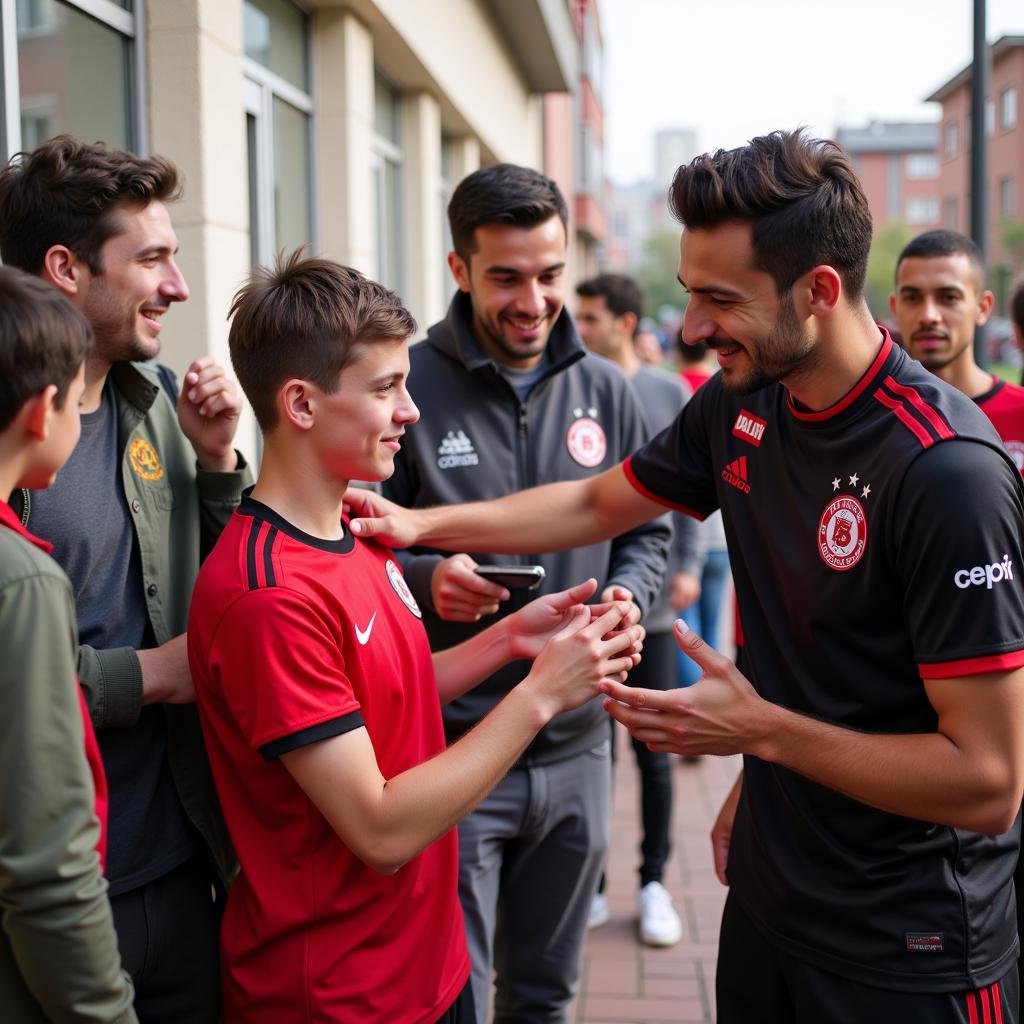 Besiktas Players Participating in Community Outreach Programs