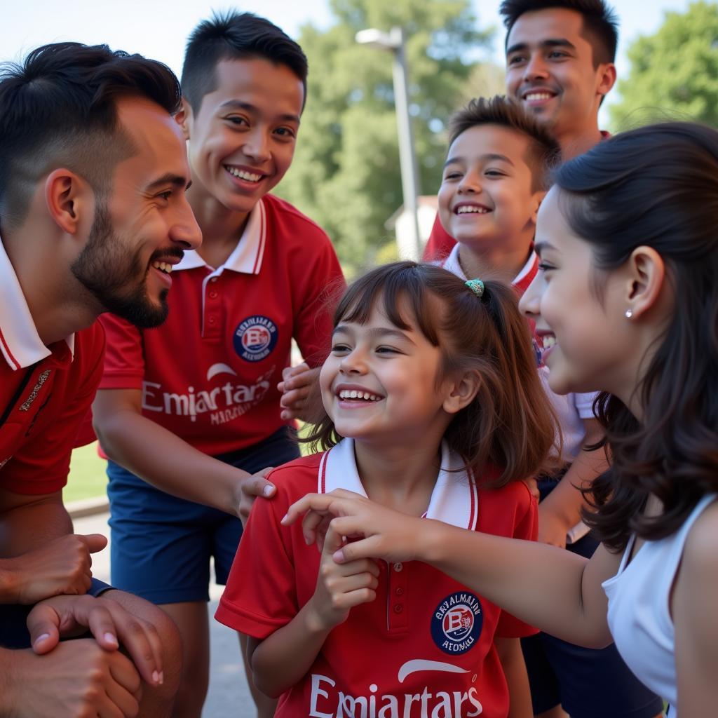 Besiktas players participating in a community outreach program